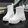 Platform Rubber Boots Women Work Garden Galoshes Waterproof Rainboots Woman Rain Shoes Oil-proof Non-slip Kitchen Footwear