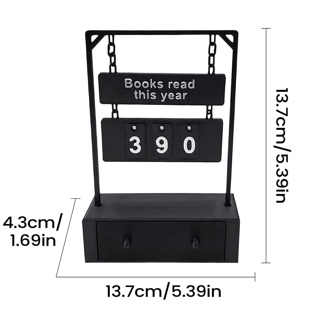 Счетчик прочитанных книг в этом году, дисплей для отслеживания цели, настольная табличка, мотивационный инструмент для детей и взрослых, книжный вызов, рождественские подарки