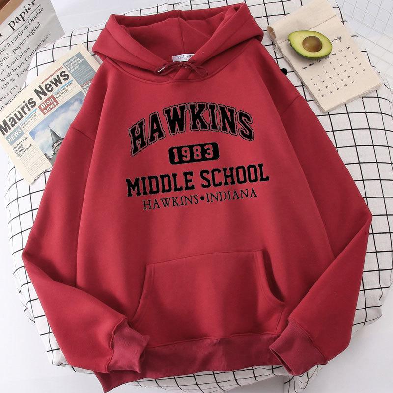 Sweater Alphabet School 1983 Printed Hoodie Sweater Fashion Hip Hop Casual