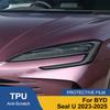 Защитная пленка для фар автомобиля для BYD Seal U 2026-2026 Дымчато-черная TPU PPF Вырезанный комплект виниловой обертки Анти-царапина Высокоглянцевая пленка
