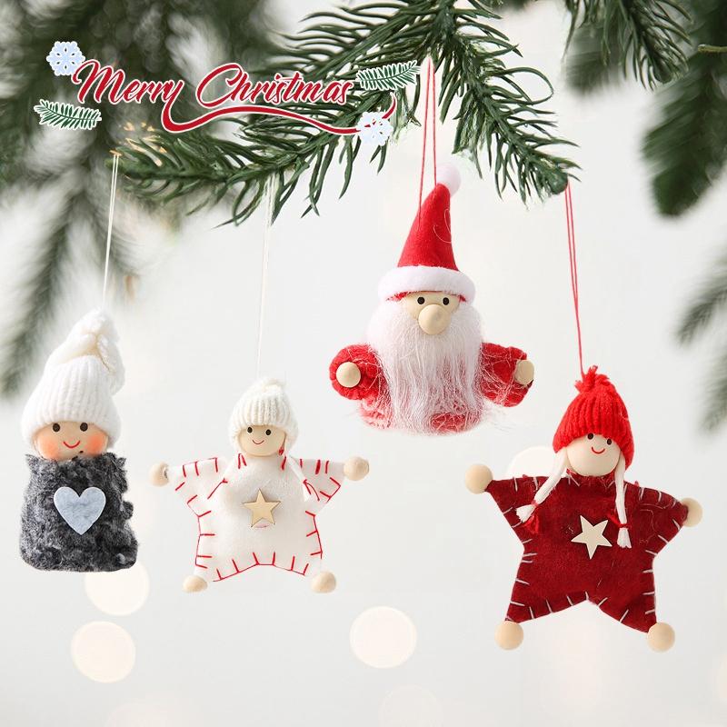 New Year 2026 Christmas Tree Ornament Xmas Doll Santa Claus Hanging Pendant Festival Gifts for Favor Christmas Home Decoration