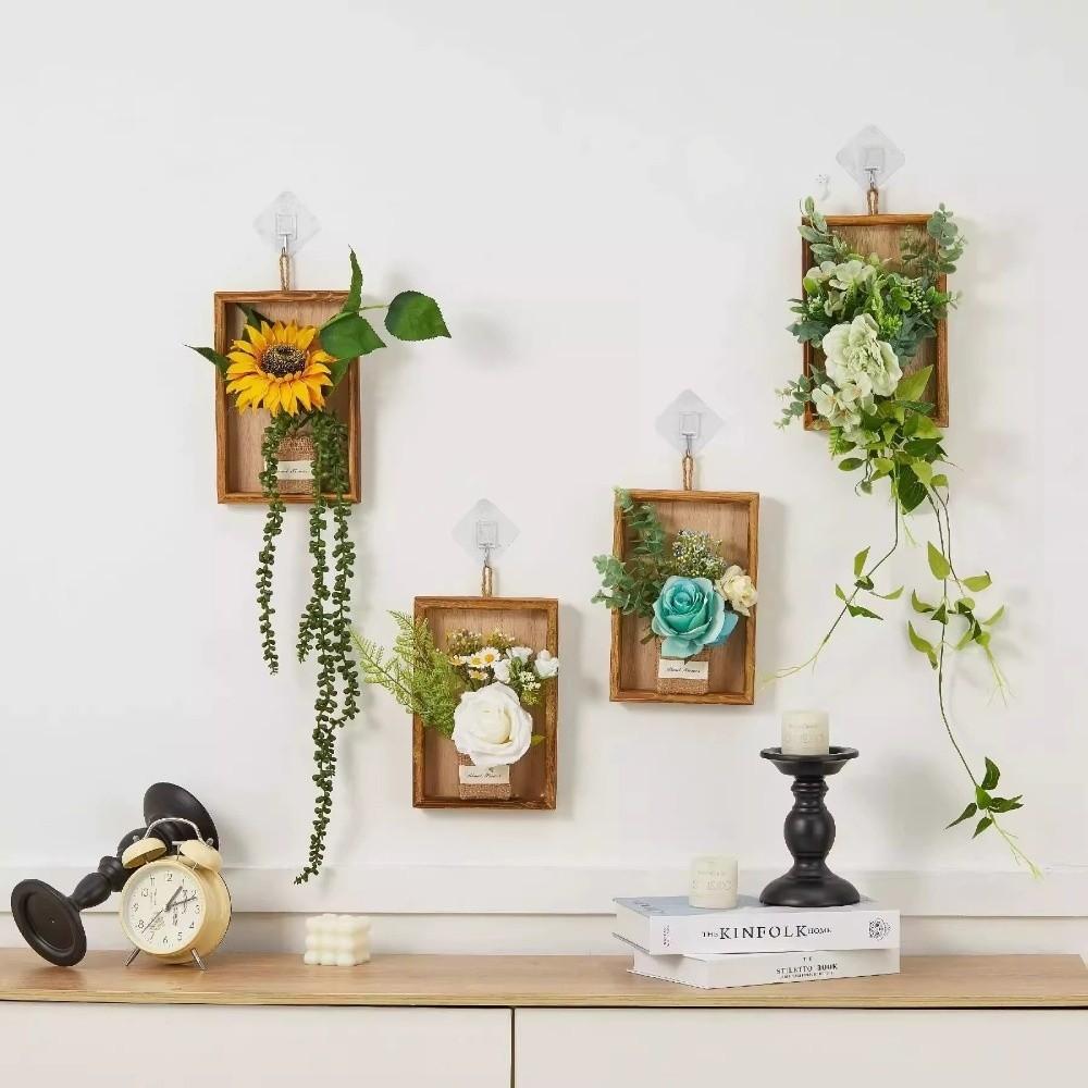 Simulated Flower Flower Photo Frame Creartive Art Plant Holder Wall Hanging Photo Frame  Wedding