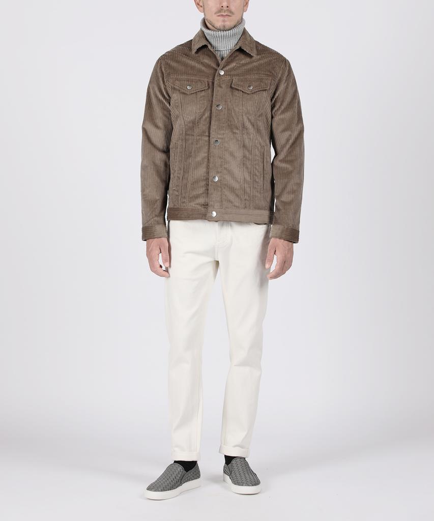 Panicale Brown Corduroy Trucker Jacket