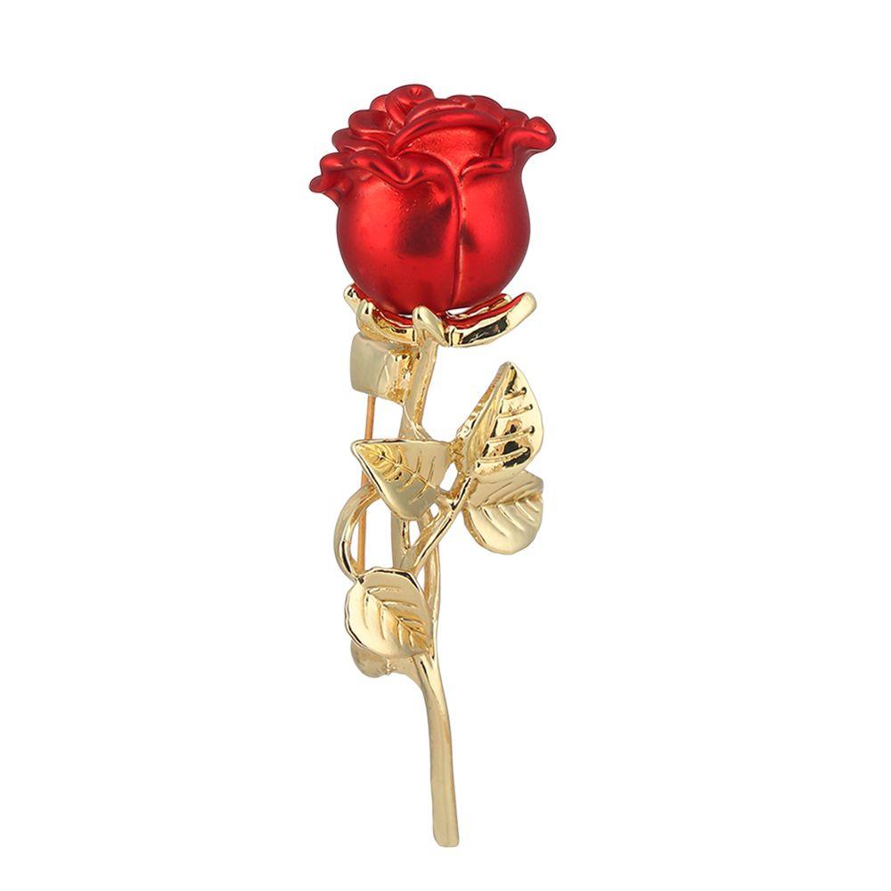 Rose Flower Decoration Female Corsage Red Rose Brooch Safety Pins Suit Accessories