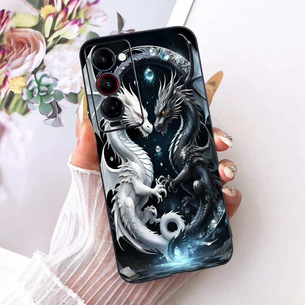 Чехол для телефона Tecno Camon 18P Чехол CH7 Милый Кот Модный Забавный Расписной Fundas Для Tecno Camon 18P Корпус