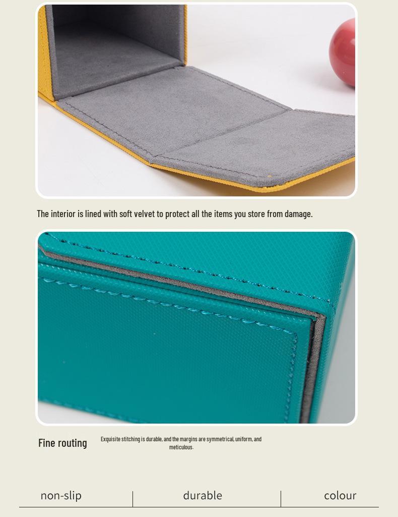 Магнитная коробка для хранения карт из ПУ кожи - Горячая красная рекомендация для карт