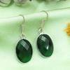 Зеленый топаз драгоценный камень стерлингового серебра 925 пробы крючок женские серьги ювелирные изделия WHE-E25