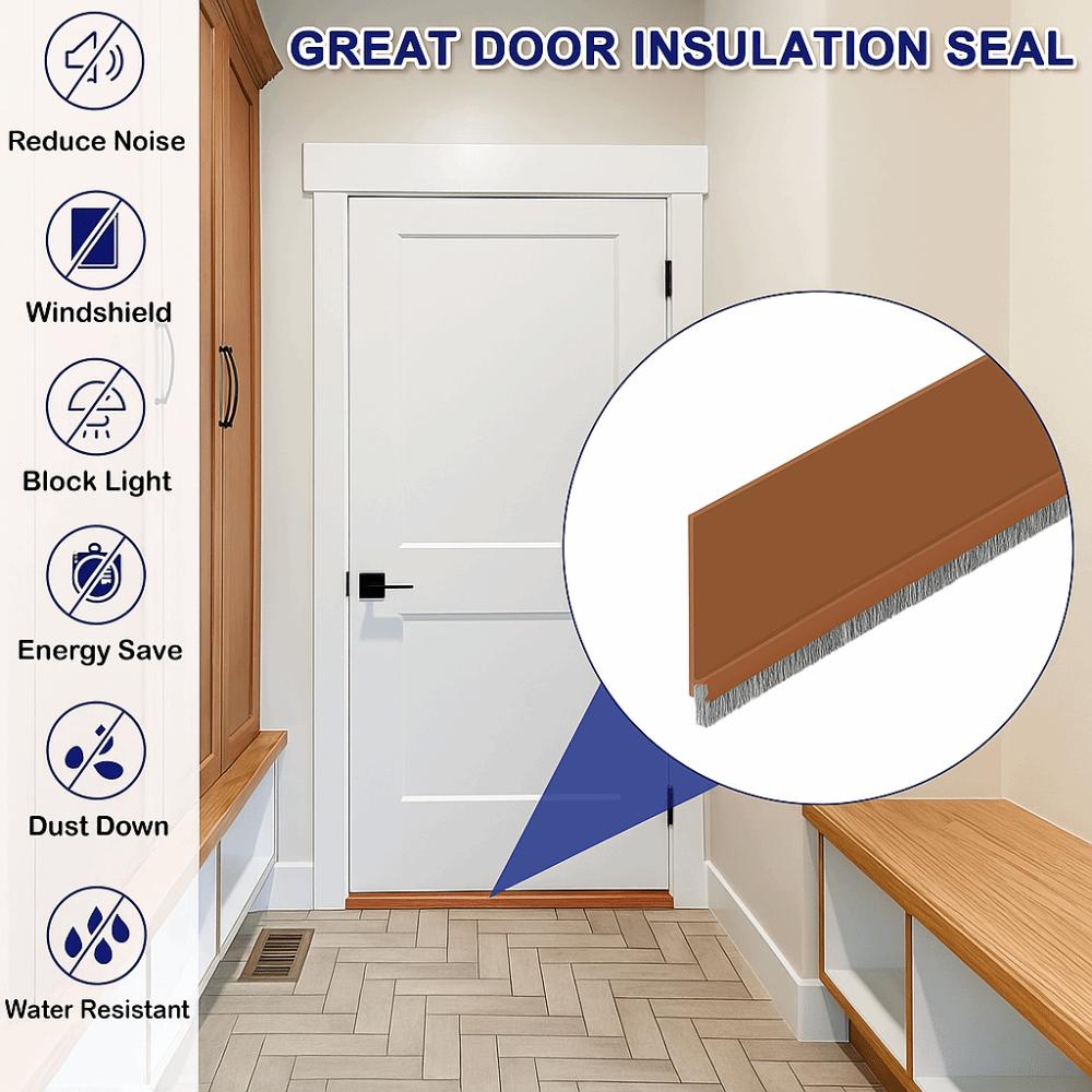 PVC Brush Door Seal Self Adhesive Door Sweep Professional Brush Door Strip  Bedroom