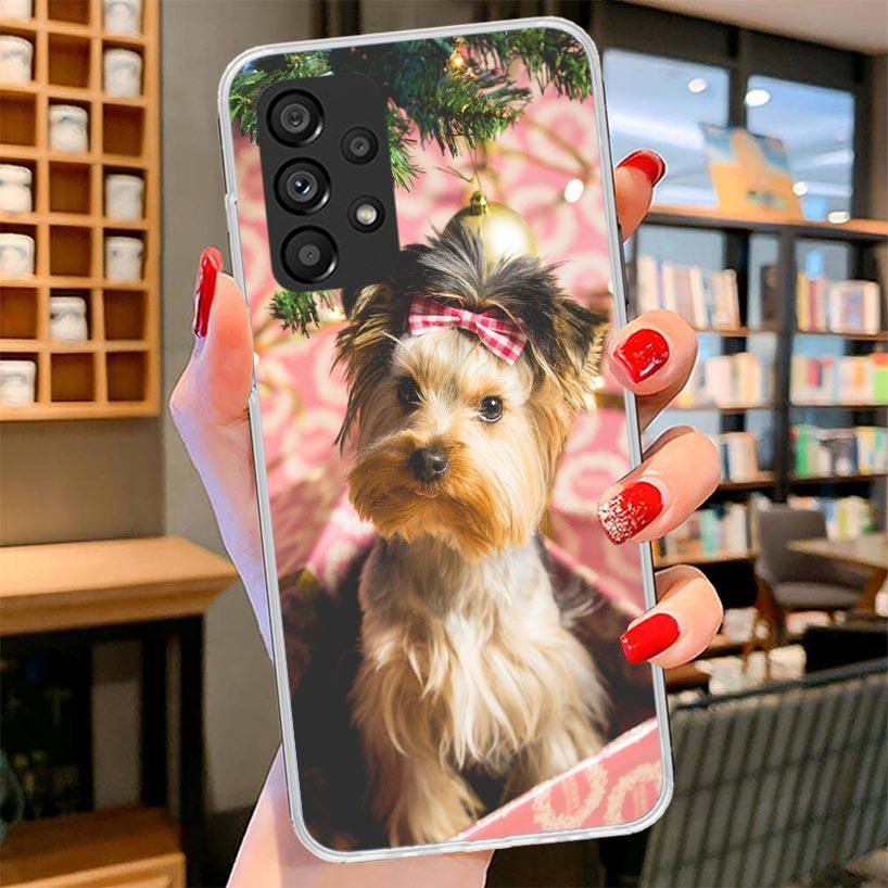 Чехол для телефона с щенком йоркширского терьера для Samsung Galaxy A17 A37 A57 A16 A26 A36 A56 A15 A25 A35 A55 A14 A24 A34 A54 A13 A23 A3