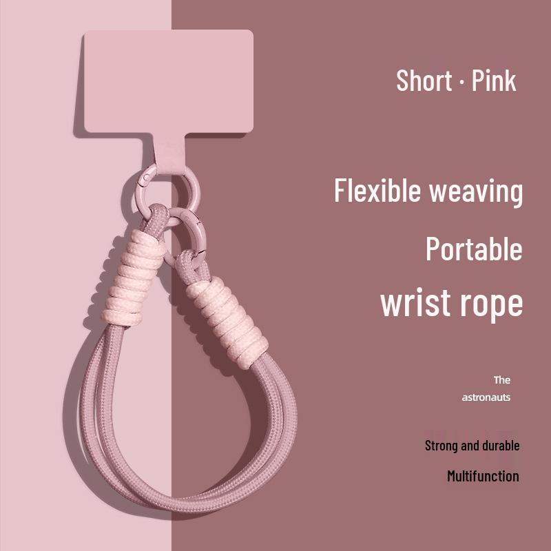 Популярный ремешок для телефона с цветными блоками: Многофункциональный чехол от потери, Чехол для наушников, Сумка-игрушка, Плетеный ремешок на запястье