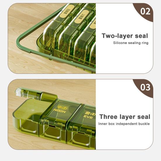 Органайзер для таблеток, 21/28, сетка, пряжка, независимая крышка, хорошая герметичность, легкий доступ, пылезащитный чехол для планшета на 7 дней, еженедельно, канцелярские товары