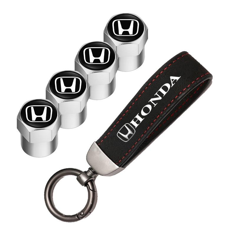 Колпачки клапанов колес автомобиля Чехол Брелок из замши Для Honda Civic Fit Accord City Vezel CRV S660 Odyssey HRV Insight Pilot Type-R