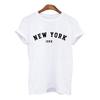 Summer New T Shirt Women New York Short Sleeve Print Summer Oversized T-Shirt Female Clothing Harajuku Graphic Ladies Tshirt