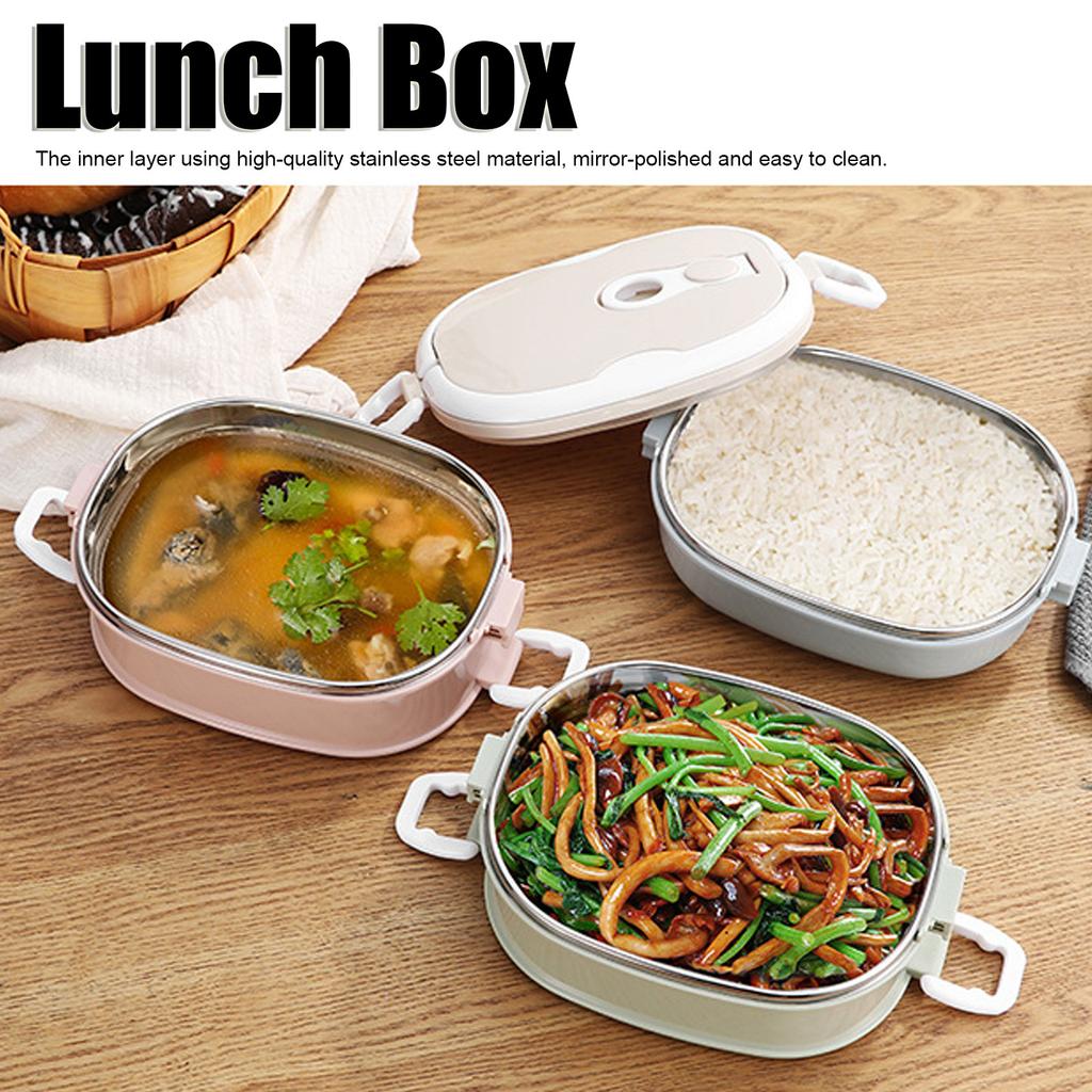 Portable Lunch Box Insulated Thermal Food Container Thickened Stainless Steel Canteen For Student Children Work