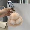 10Cm Mini Fluffy Real Pompon Bunny Keychain Women Girls Cute Plush Rabbit Gift