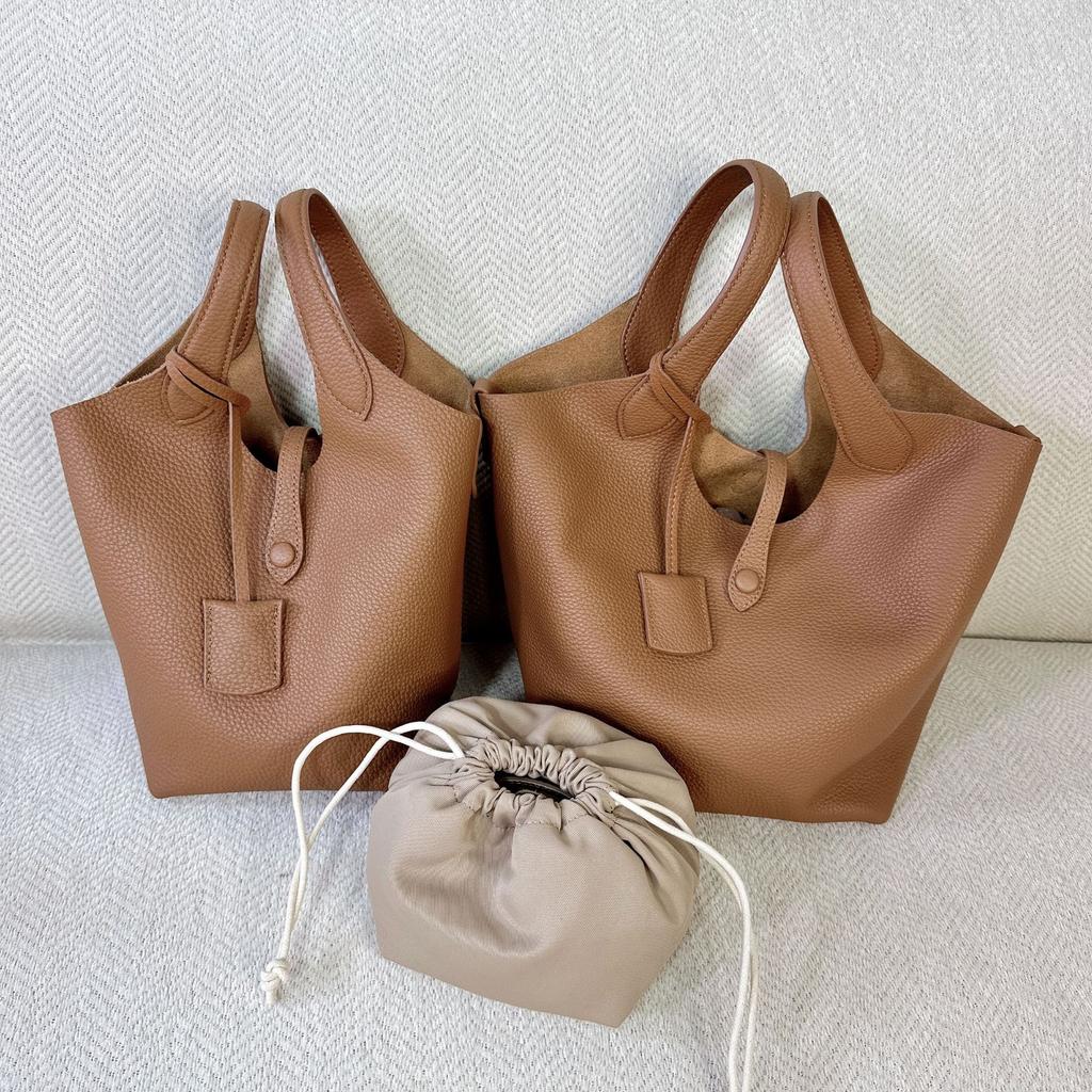 2025 Новый верхний слой TC коровьей кожи сумка-ведро для воды сумка-корзина для овощей Большая вместимость повседневная сумка через плечо на одно плечо женская сумка тренд