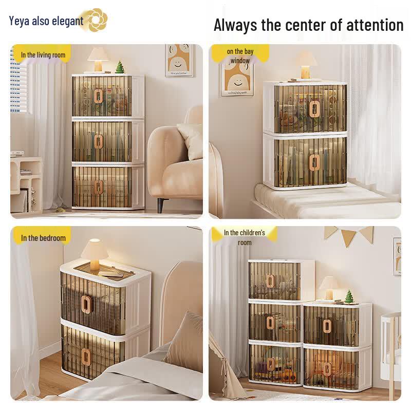 Yeya Folding Storage Cabinet with Roll Doors