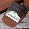 Ручная работа ретро держатель для банковских карт ультратонкий компактный кредитные карты Crazy Horse кожаный чехол-мешок