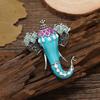 Lucky Auspicious Enamel Elephant Brooches for Women Classic Crystal Animal Metal Brooch Pins Personality Jewelry Gifts