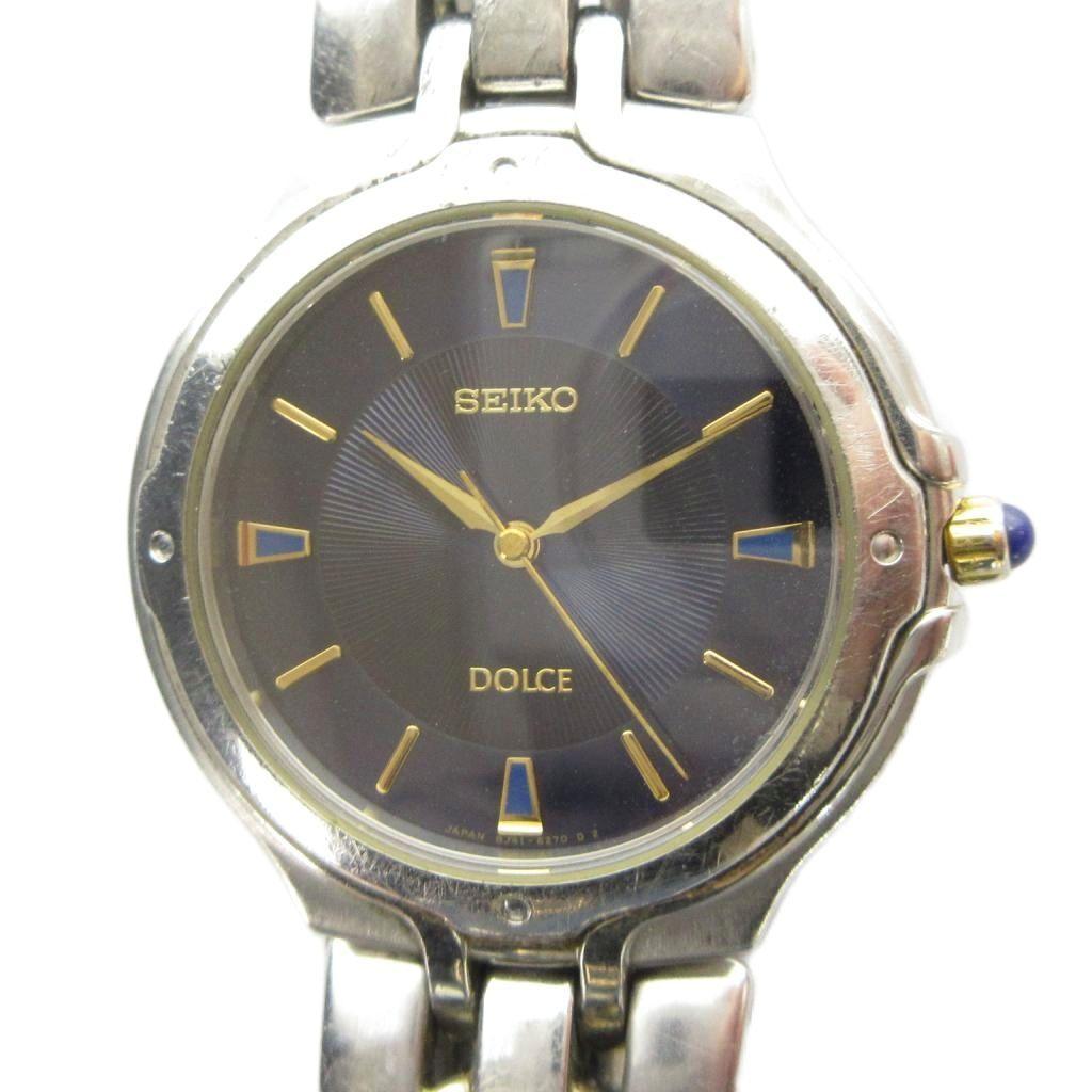 SEIKO DOLCE Dolce Часы Кварцевые Синий Циферблат Серебристый Цвет 8J41-6150 GY18/ MQ Мужские