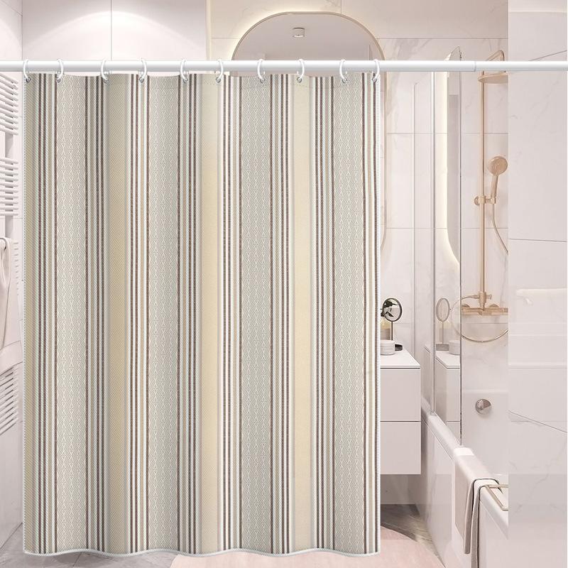 Bathroom Thickened Waterproof Curtain Mildew Proof Shower Curtain Shower Partition Curtain Shower Curtain Bathroom Curtain Free Perforation