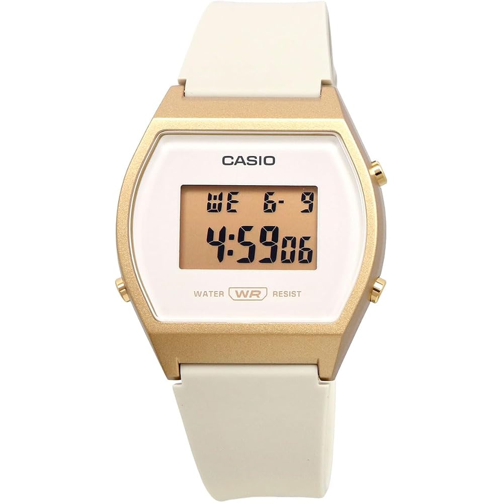 [Casio] Стандартные цифровые женские часы Casio LW-204-9A (Без подарочной коробки, простая упаковка) Бежевый x Золотой (Зарубежная модель) [Параллельный импорт]