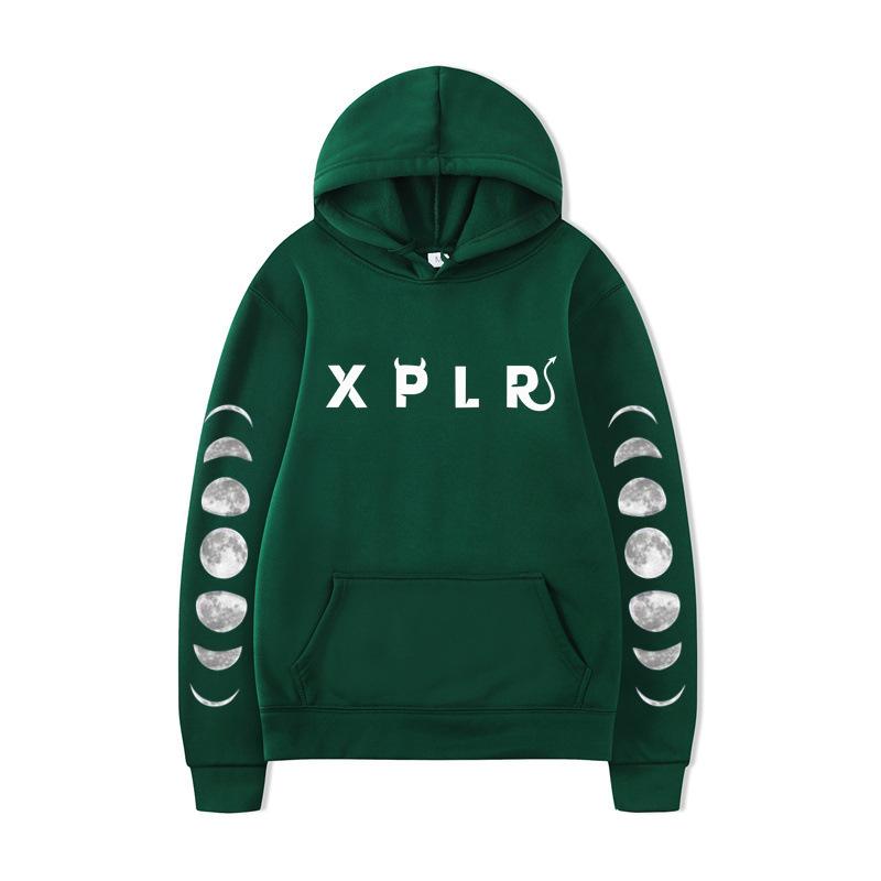 Letter Xplr Print Loose Casual Men'S Sweater Pullover Women'S Hoodie Couple Clothes Hoodie
