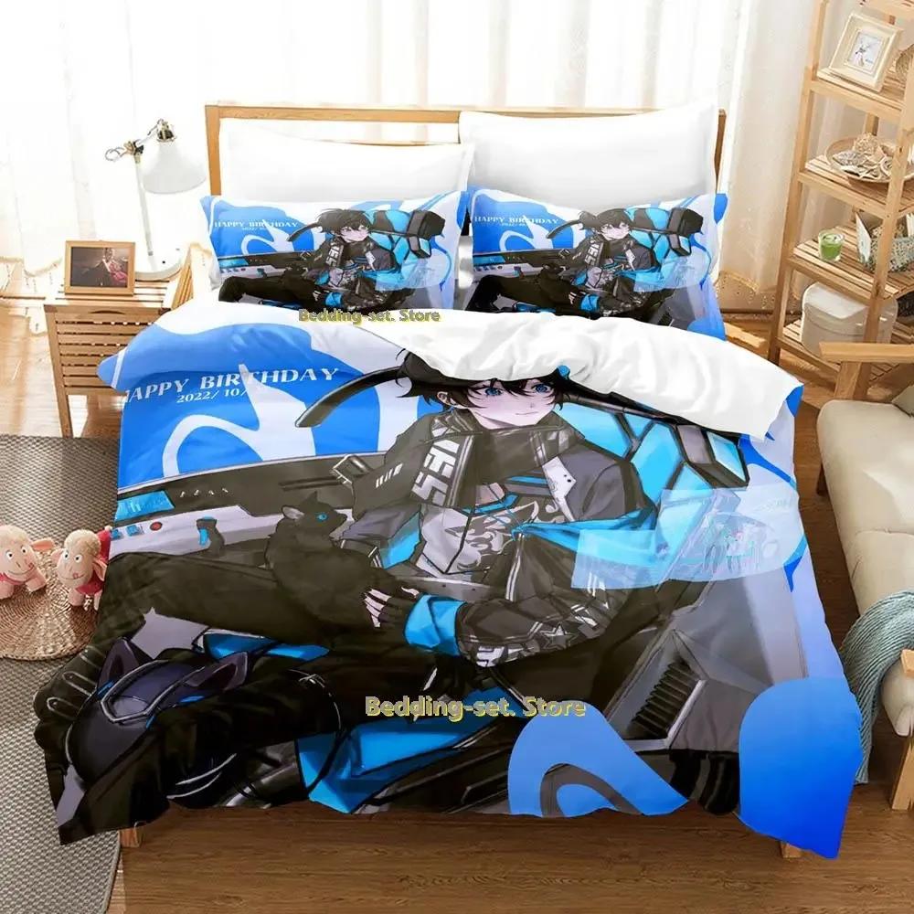 New Vtuber Axia Krone Bedding Set Single Twin Full Queen King Size Bed Set Adult Kid Bedroom Duvetcover Sets Anime Bed