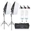 Andoer Photography Studio Softbox Lighting Kit 2pcs 135W Light Bulbs 2pcs Light Stand 2pcs Single