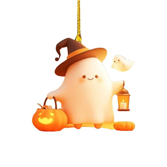 Halloween Ornament Cute Ghost Pumpkin Decor Car Interior Decor Pendant Decoration for Halloween Party Gift
