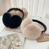 Luxury Women Winter Warm Real Rex Rabbit Fur Earmuffs Fashion Lady 100% Natural Fur Ear Muffs Thermal Girl Winter Accessories
