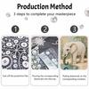 5D Жемчужная Живопись Величественный Слон Цветочный Дизайн DIY Картина Стразами Без Рамки Настенный Декор Ручная Работа Подарок для Дома Спальни Гостиной
