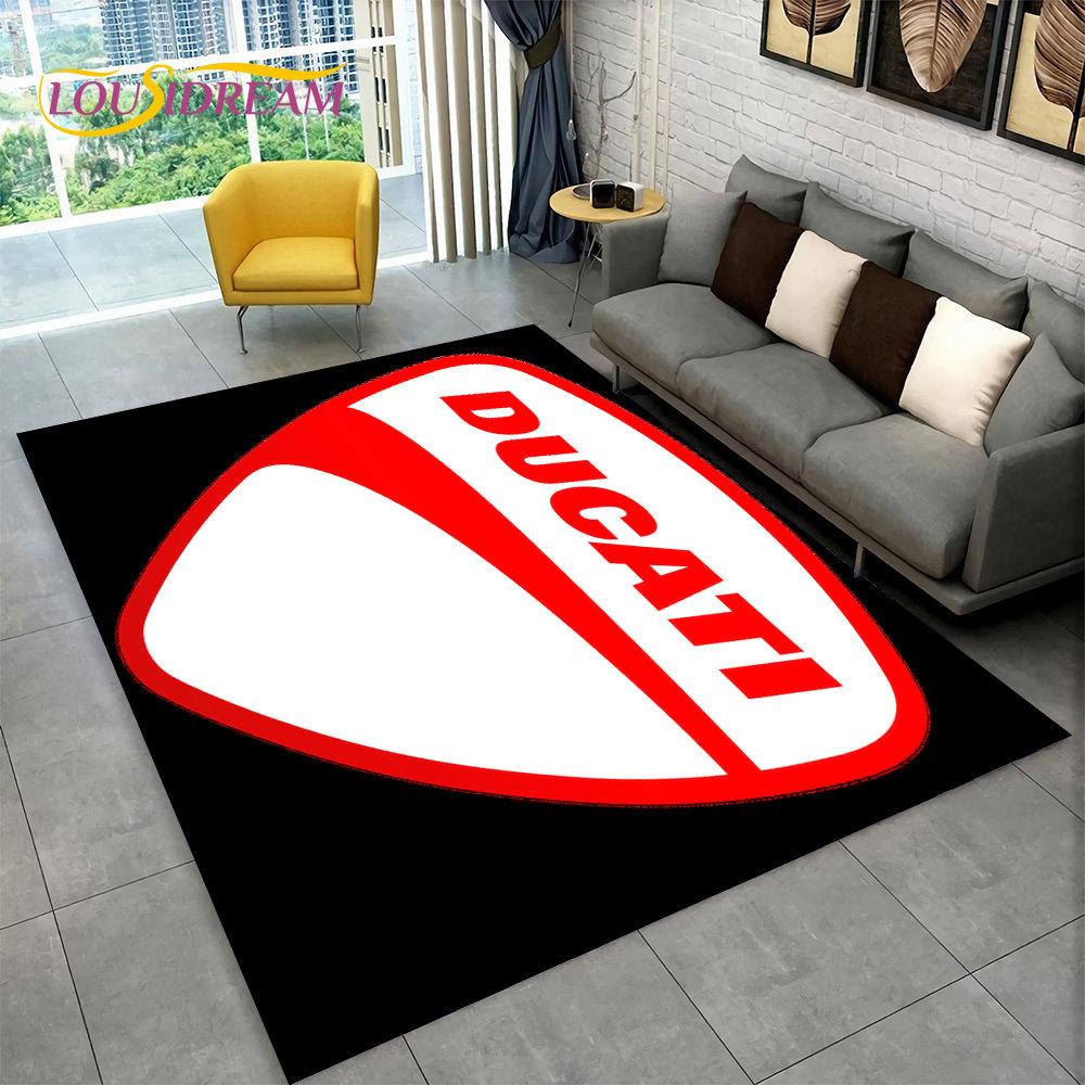 3D D-Ducati Pattern Area Rug Large,Carpet Rug for Living Room Bedroom Sofa Doormat Kitchen Decor,Kid Game Non-slip Floor Pad Mat