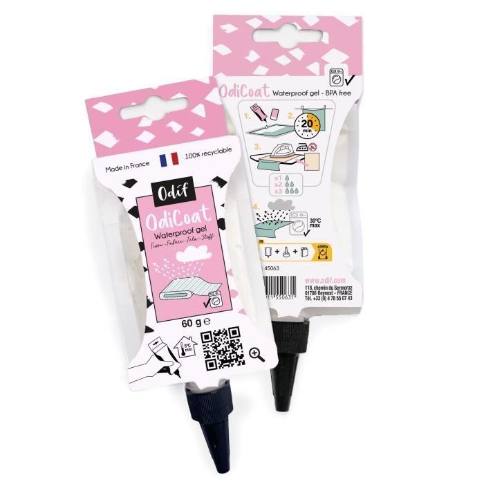 Colle tissu - ODIF - OdiPack gel enduit - Imperméable - Effet tissu enduit - Blanc
