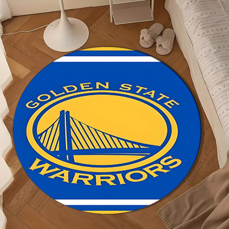 Golden State Warriors Logo Round mat, Anti-slip Circle Carpet Chair rug For livingroom,Bedroom, doormat home decor Gift Christmas Gifts