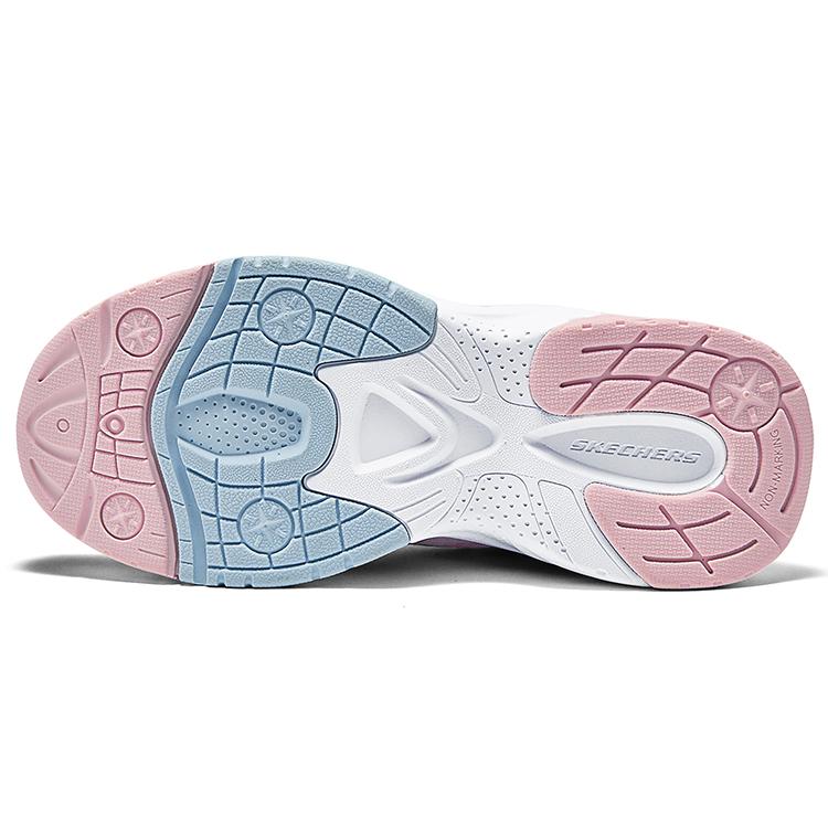 Skechers Детские универсальные простые нескользящие прочные детские ботинки Детские ботинки Светло-голубой Розовый 303499L-NMLT