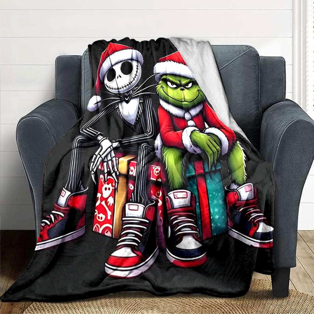 Christmas Characters Friendship Blanket Soft Throw Blanket For Home Bedroom Bed Sofa Travel Office Solid Christmas Blanket