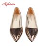 Aphixta 2025 Autumn Champagne 7cm Chunky Heels Pumps Women Shoes Pointed Toe Pumps Super Big Size 50