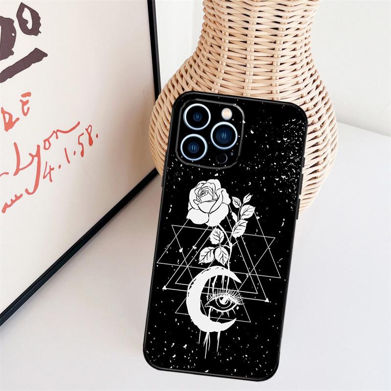 Оккультная Колдовство Луна Готическая Колдунья Чехол Для iPhone 16 15 Pro 14 Pro Max Plus 11 13 12 Mini X XS XR Чехол для Телефона