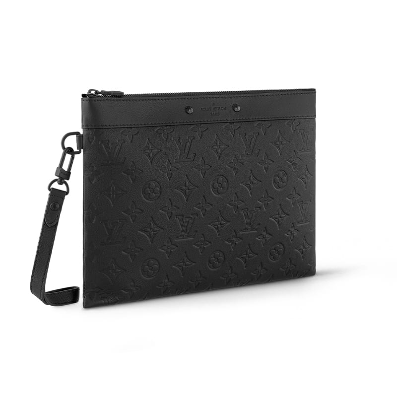 Louis Vuitton Клатч-сумка To Go из коровьей кожи Обычный мужской Черный M81570