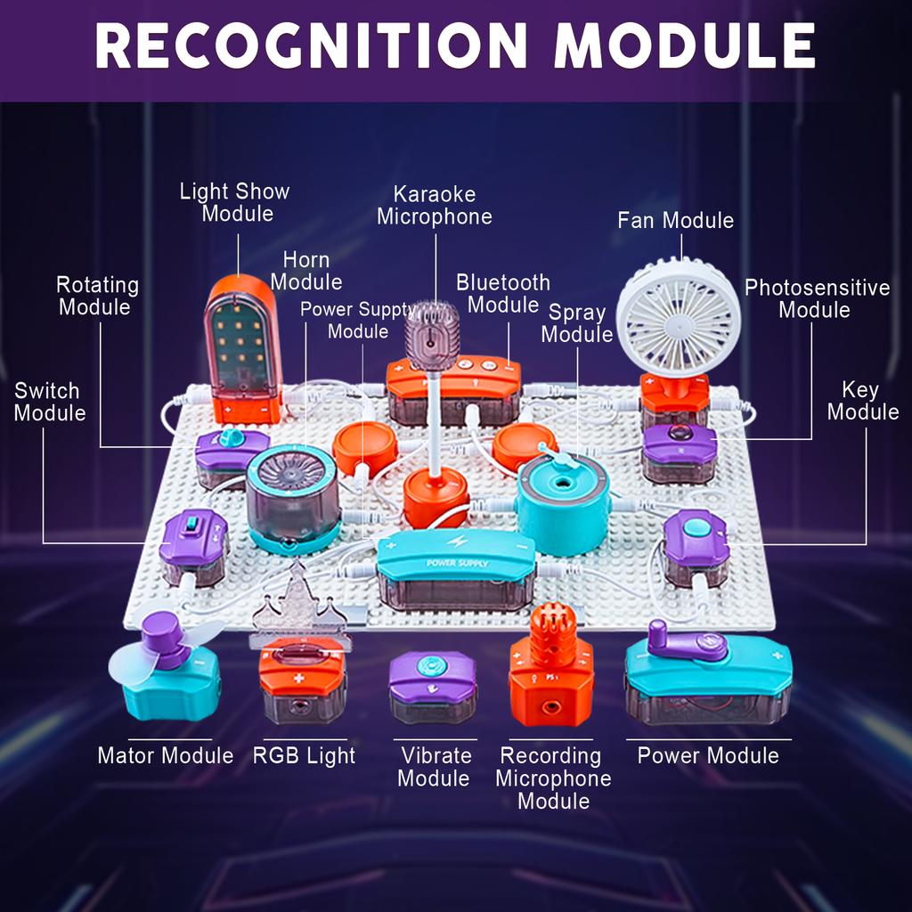 VATOS Научный набор для детей DIY Электроника Исследовательский набор 150+ Проектов Физический эксперимент Печатная плата Обучающая игрушка Возраст 6+