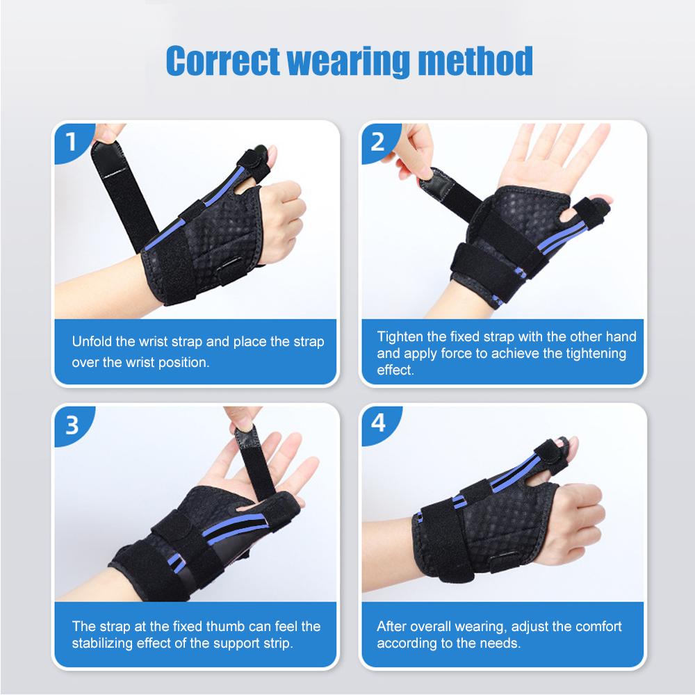 Adjustable Thumb Wrist Support Brace Breathable Thumb Spica Splint for Carpal Tunnel,Universal Left Right Hand for Men Women 1