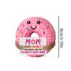 1Pc Positive Energy Funny Doll With Card Knitted Doughnut Handmade Mom's Gifts Crochet Room Decoration