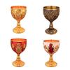 100ml Wine Cup Zinc Alloy Fake Antique Retro Carved Chalice Gold European Style Bar Vintage Decor Creative Home Decoration Gift
