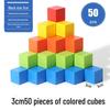 Colorful Wooden Cube Blocks for Elementary Math and Logic Skills Development