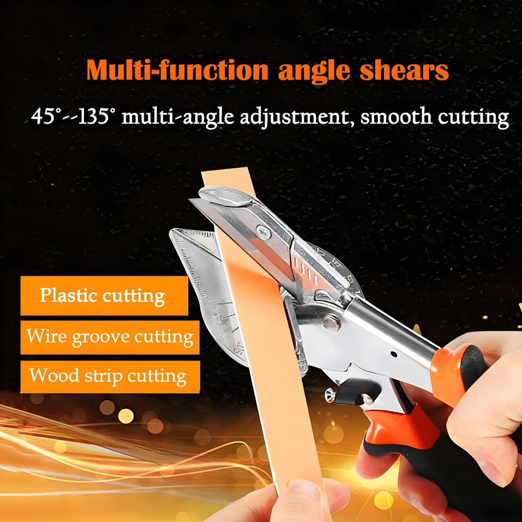 Electrician Angle Scissors 45 Degree Universal Trunking Scissors 90 Degree Woodworking Edge Banding Buckle Strip Multifunctional