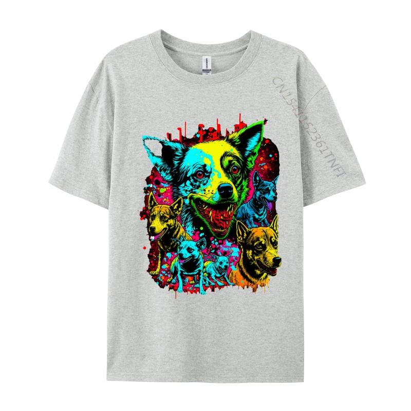 Dog Zombie Tshirt Retro TShirt Designer Printed On Cotton Men T Shirts Youthful Casual Graphic T Shirts