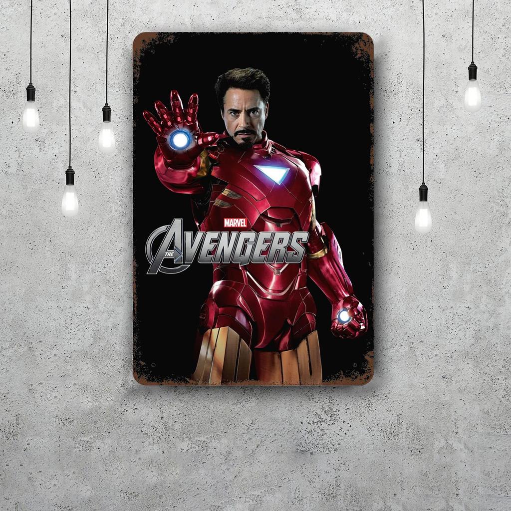 downey robert movie Metal Signs wall decor Vintage Tin Signs Captain Metal Poster Decor for Bar Pub Club Wall Decoration