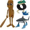 Игрушки-фигурки Tungtungtung Sahur 3D Тралала Акула БомбардиноКрокодил Фигурка Фигурки Действия Сахур Подвижные Коллекционные Игрушки