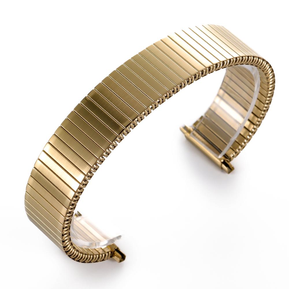 16mm-22mm Stainless Steel Elastic Stretch Strap Universal Replacement Watch Band Accessories Bracelet Gold Metal Expansion Strap